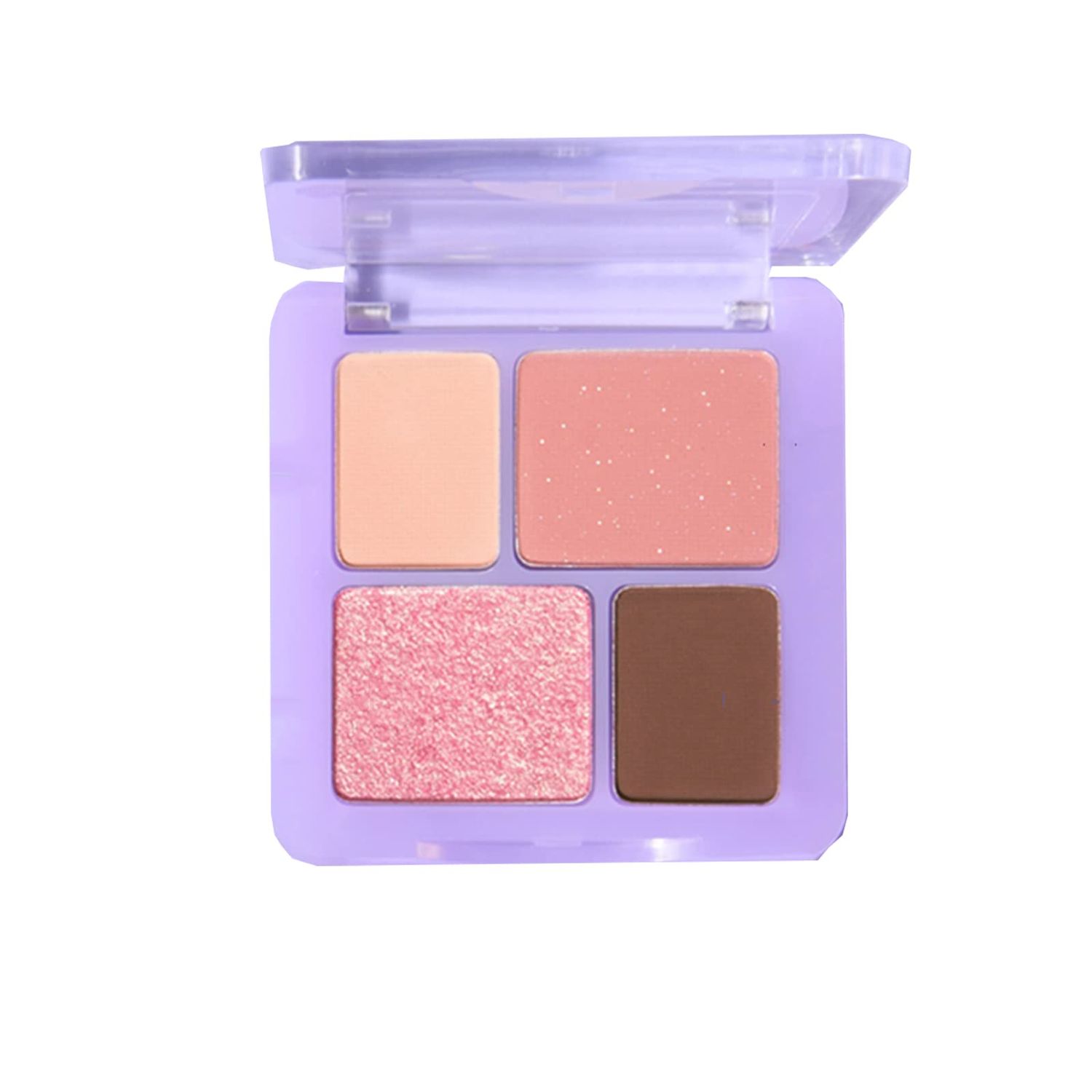 YMH BEAUTE VIOLET FAIRY 4 Color Nude Eyeshadow Palette, High Pigment Matte Shimmer Pink Brown Eye Shadow, Vegan &amp; Cruelty-Free, Warm Natural (04)