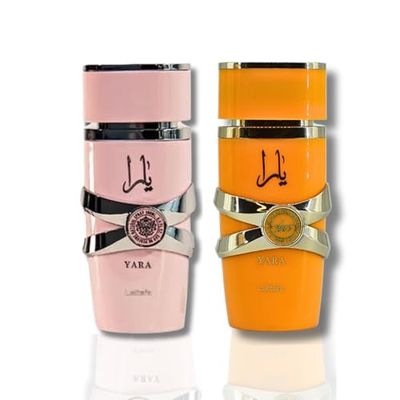 Lattafa for Women 2 Piece Eau de Parfum Gift Set (Yara  Yara Tous) 3.4 Ounce100 ml each
