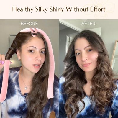 Yanibest Velvet Heatless Hair Curler to Sleep in, Overnight Curl Headband for Natural Wavy Curls, No Heat Soft Hair Curler Set with Hair Clip Scrunchies for StylingNo Slip Heatless Curls