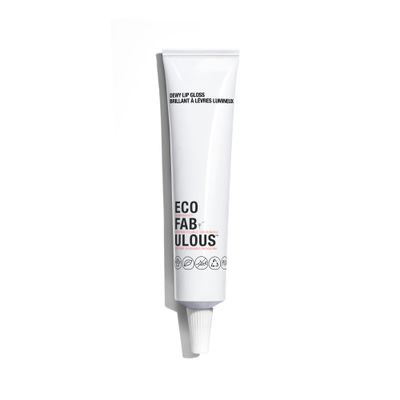 ECOFABULOUS Dewy Lip Gloss - Enriched with Squalane and Jojoba Esters, Nourishes and Conditions Lips, Clean  Recyclable  Vegan, 15 mL 0.5 Fl Oz - H-2-OH (Clear)