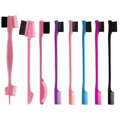 8 Pieces Hair Styling Comb Set Teasing Rat Tail Brush for Edge&amp;Back Brushing, Combing, Slicking Hair for Women Edge Brush Double Sided Edge Comb for All Hair Styles(edge control brush-8pcs)