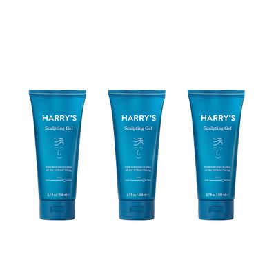 Harry&#39;s Sculpting Hair Gel | Firm Hold &amp; Polished Finish | 6.7 Fl Oz, 3 Pack