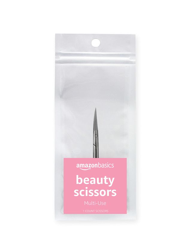 Amazon Basics Beauty Scissors, Stainless Steel, Silver