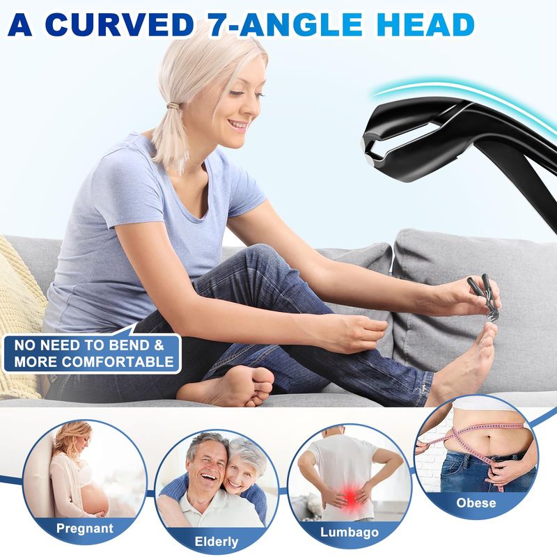Toenail Clippers for Thick Nails for Seniors, Popular Angled No Splash Self Collecting Fingernail with Catcher &amp; 16mm Ultra Sharp Wide Jaw Nail Clippers for Men, Novelty Gifts for Men Women