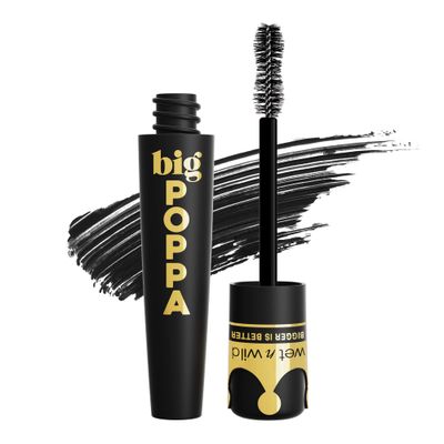 wet n wild Big Poppa Mascara- Volumizing, Lifting, Lengthening, Nourishing, Paraben Free, Cruelty-Free &amp; Vegan - Blackest Black