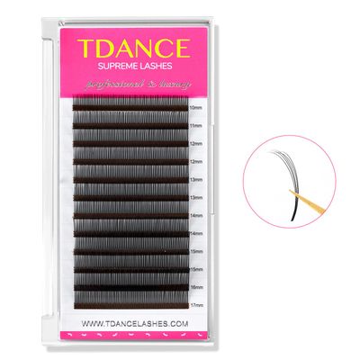 TDANCE Lash Spikes Matte Black 5D Spikes Lash Extensions Natural Look 5D Flower Eyelash Extensions for Professional Use(5D-Flower,D-0.07,10-17mm)