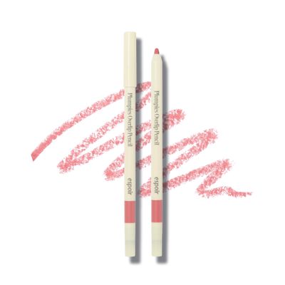 Espoir Plumpies Lip Colloection OverLip Pencil #Rose Volume Pencil Type Color Lip Liner with Plumping Effects  Sharpener Included for Define Lip Lines  Voluminous Lip Makeup with MLBB Color