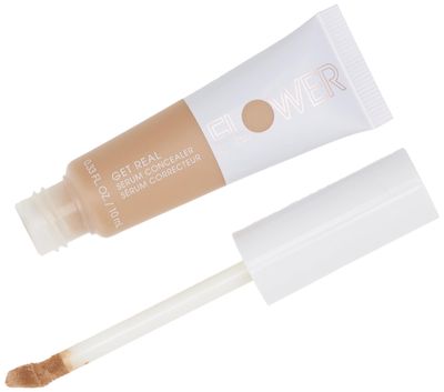 FLOWER BEAUTY By Drew Barrymore Get Real Serum Concealer - Brightens Skin  Blurs Blemishes - Hydrating Serum- Light Medium