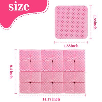 MAQIHAN 1200 Lint Free Nail Wipes - Pink Acetone Nail Polish Remover Wipes Lint Free Nail Wipes Pads Gel Nails No Lint Nail Glue Wipes Eyelash Extensions Toallitas Para Uas Sin Pelusa Nail Supplies