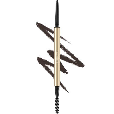FOCALLURE Eyebrow Pencil,Dual-Sided Brow Brush,Long Lasting &amp; Smudge Proof Definer Eye Brow Pen Makeup,Retractable,Ultra Fine Tip,Fills in Sparse Areas and Gaps,Deep Brown