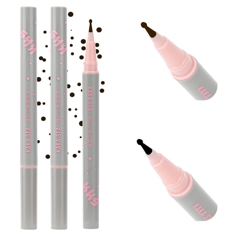 WALLFID Writing Instrument, Natural BrownBlack Freckle Pen, Waterproof, Small Round Head, Magical Spot Pen (1 Count)