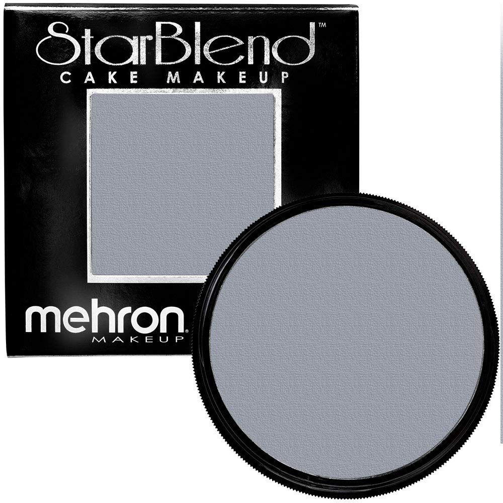 Mehron Makeup StarBlend Cake Makeup | WetDry Pressed Powder Face Makeup | Powder Foundation | Monster Grey Face Paint &amp; Body Paint 2 oz (56g)