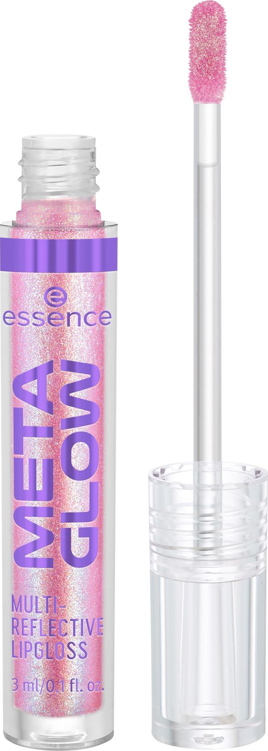 essence | Meta Glow Multi-Reflective Lip Gloss | Iridescent Shimmer, Holographic, Non-Sticky &amp; Comfortable | Vegan &amp; Cruelty Free (03 | Pink Vision)