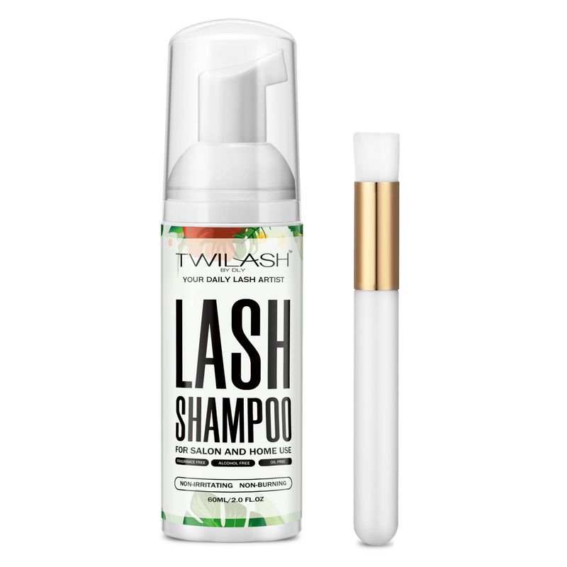 Lash Shampoo for Lash Extensions 2 Fl Oz  60ml - Includes Lash Shampoo Brush for Cleansing - Eyelash Extension Cleanser for Professional Salon and Home Use