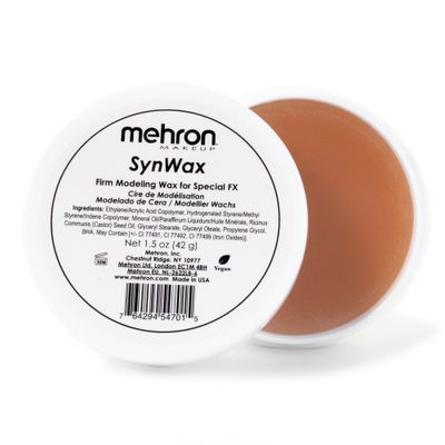 Mehron Makeup SynWax | Firm Modeling Wax for Special FX | Scar Wax SFX Makeup For Fake Scars, Fake Wounds, &amp; Halloween Effects 1.5 oz (42 g)