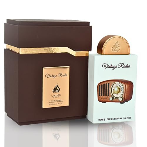 Lattafa Pride Vintage Radio for Unisex Eau de Parfum Spray, 3.4 Ounce  100 ml