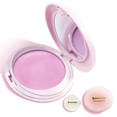 RTETETOK Jelly Pressed Setting Powder, Oil Control Face Pressed Powder for Makeup, Powder-free Makeup Setting Cream, Flawless Matte Long Lasting Finishing Lightweight Waterproof Face Cosmetics 0.24 Oz
