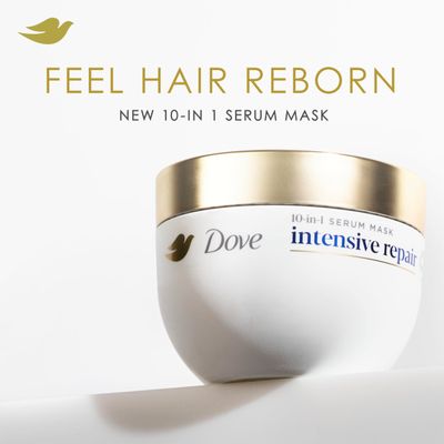 Dove Styling Aid Intensive Repair Mask for Damaged Hair with Liquid Bio-Protein Care Technology and Amino Serum 9.2 oz