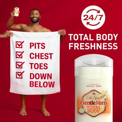 Old Spice Whole Body Deodorant for Men, Total Body Deodorant, Vanilla  Shea, Aluminum Free Deodorant Stick for 247 Freshness  Dermatologist Tested Whole Body Deodorant, 3.0 oz