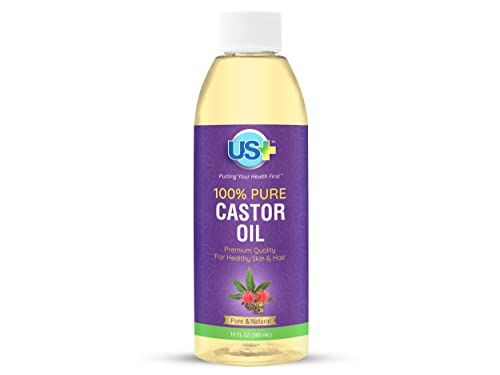 US 10oz 100% Pure Castor Oil - Cold-pressed, Unrefined, Hexane-free - USP Grade - Premium Quality for Healthy Skin &amp; Hair