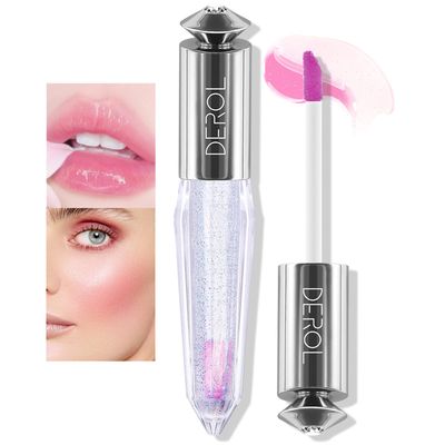 Color Changing Clear Liquid Blush for Cheeks and Lips, Moisturizing Multi-use Rouge Blush Gel, Magic Tinted Balm Waterproof Transparent Cream Liquid Blush, Glossy Shiny Finish Korean Blush Makeup -5ml