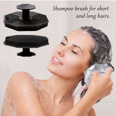 2Pack Silicone Body Scrubber, Qewro Body Buffer Exfoliating Brush with Silicone Loofah, Scalp Exfoliator Hair Shampoo Skin Cleaning Brush, Bath &amp; Body Brushes for Men Women use in Shower (2Pack)