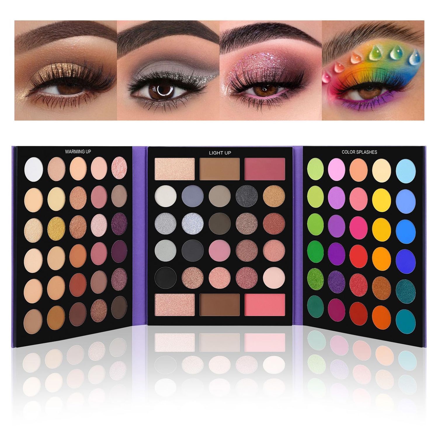 UCANBE Pretty All Set Eyeshadow Palette Pro 86 Colors Makeup Kit Matte Shimmer Eye Shadow Highlighters Contour Blush Powder All In One Makeup Pallet Holiday Christmas Valentine&#39;s Day Gift Set