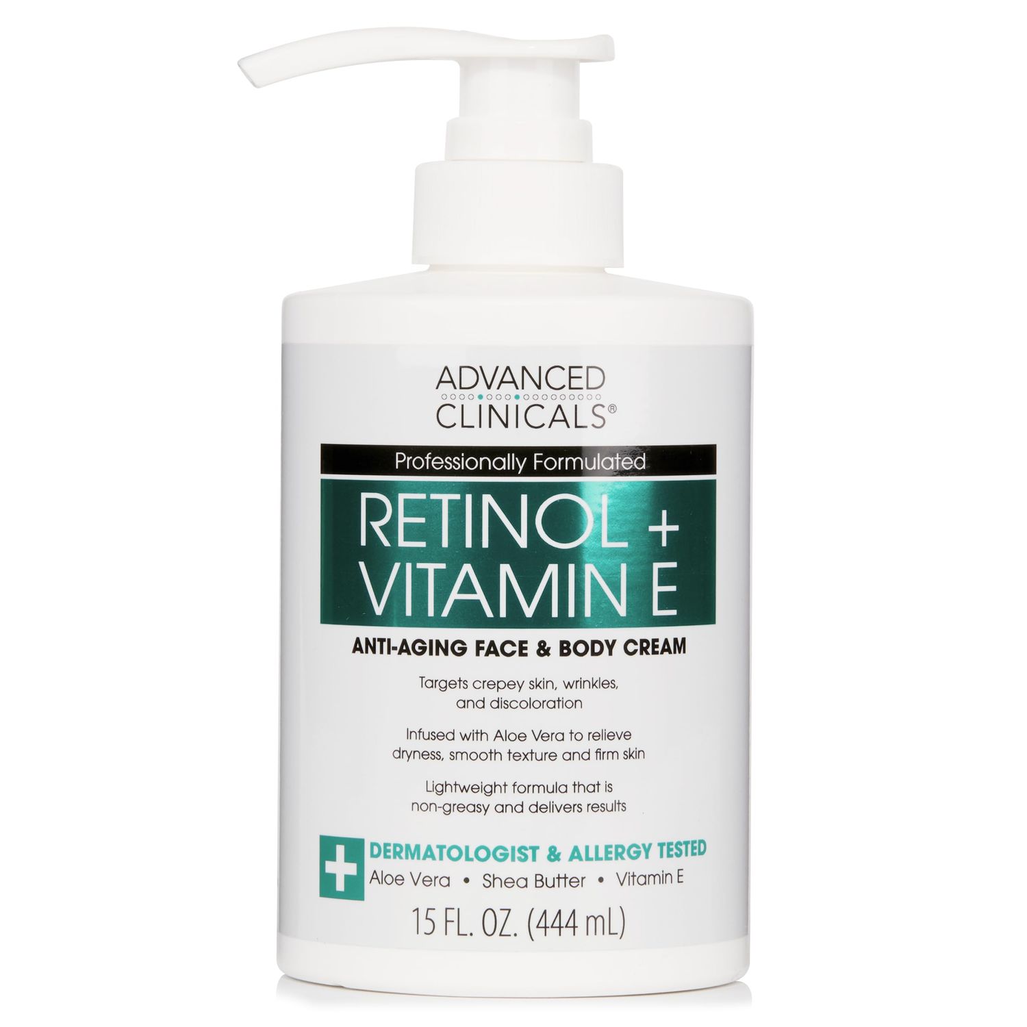 Advanced Clinicals Retinol Body Lotion, Firming &amp; Anti-Aging Moisturizer for Crepey Skin, 15 Oz Retinol Face &amp; Body Cream
