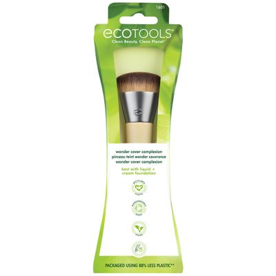 EcoTools Wonder Cover Complexion Brush, Makeup Brush For Flawless Foundation Application &amp; Blending, Full Coverage Base Brush, Eco-Friendly, Synthetic Bristles, Cruelty-Free, 1 Count