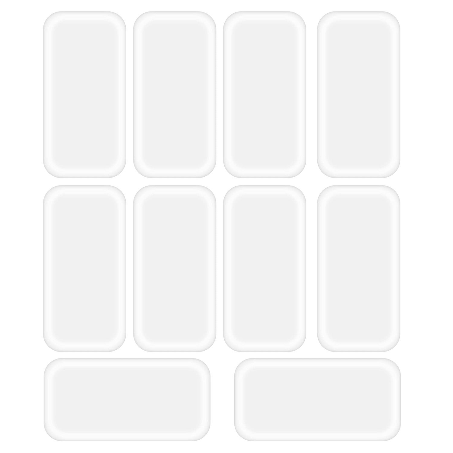 RONRONS 10 Pack Reusable Silicone False Eye Lashes Holder Pad Tray for Eyelashes Extensions,Clear