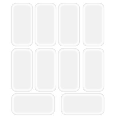 RONRONS 10 Pack Reusable Silicone False Eye Lashes Holder Pad Tray for Eyelashes Extensions,Clear