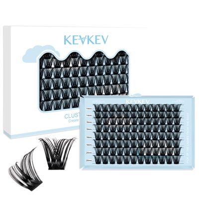 Lash Clusters 96 Pcs Cluster Lashes Eyelash Clusters DIY Cluster Eyelash Extensions Individual Lashes Thin Band &amp; Soft(Cirrus,D-14-20mix)