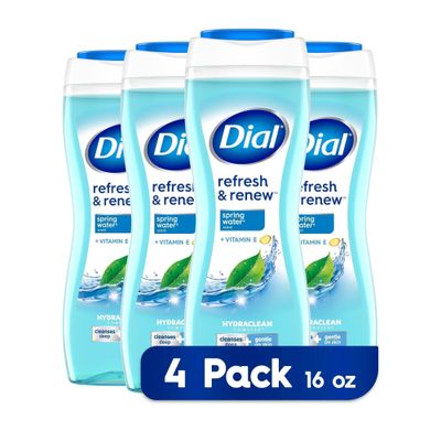 Dial Body Wash, Pamper &amp; Indulge Marula Oil, 16 fl oz, Pack of 4