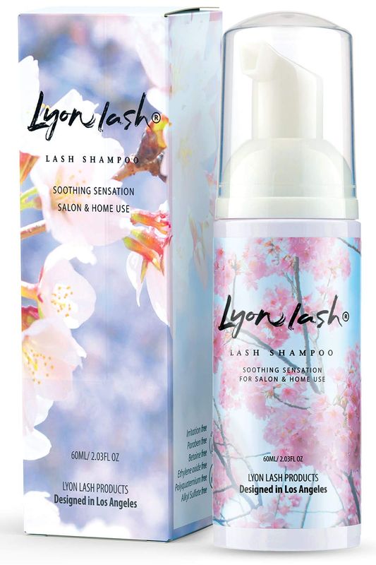 Eyelash Extension Shampoo - Lyon Lash Eyelid Foam CleanserGentle Formula for Sensitive peopleParaben &amp; Sulfate FreeRemove Eye Makeup &amp; Oil &amp; DustFor Salon and Home Use (60ml without brushes)