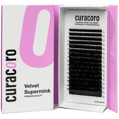 Curacoro Super Mink Eyelashes Extensions - Multi Selections from 0.03 to 0.2, C CC D Curl, 7-15 mm Length Mixed Tray Silk Eyelashes, Individual Eyelash Extensions (0.05 C, 10mm)