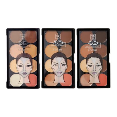 Ruby Kisses 3D Cream Contour Artist Set 3 Pack (Light, Light Medium, Medium Dark)