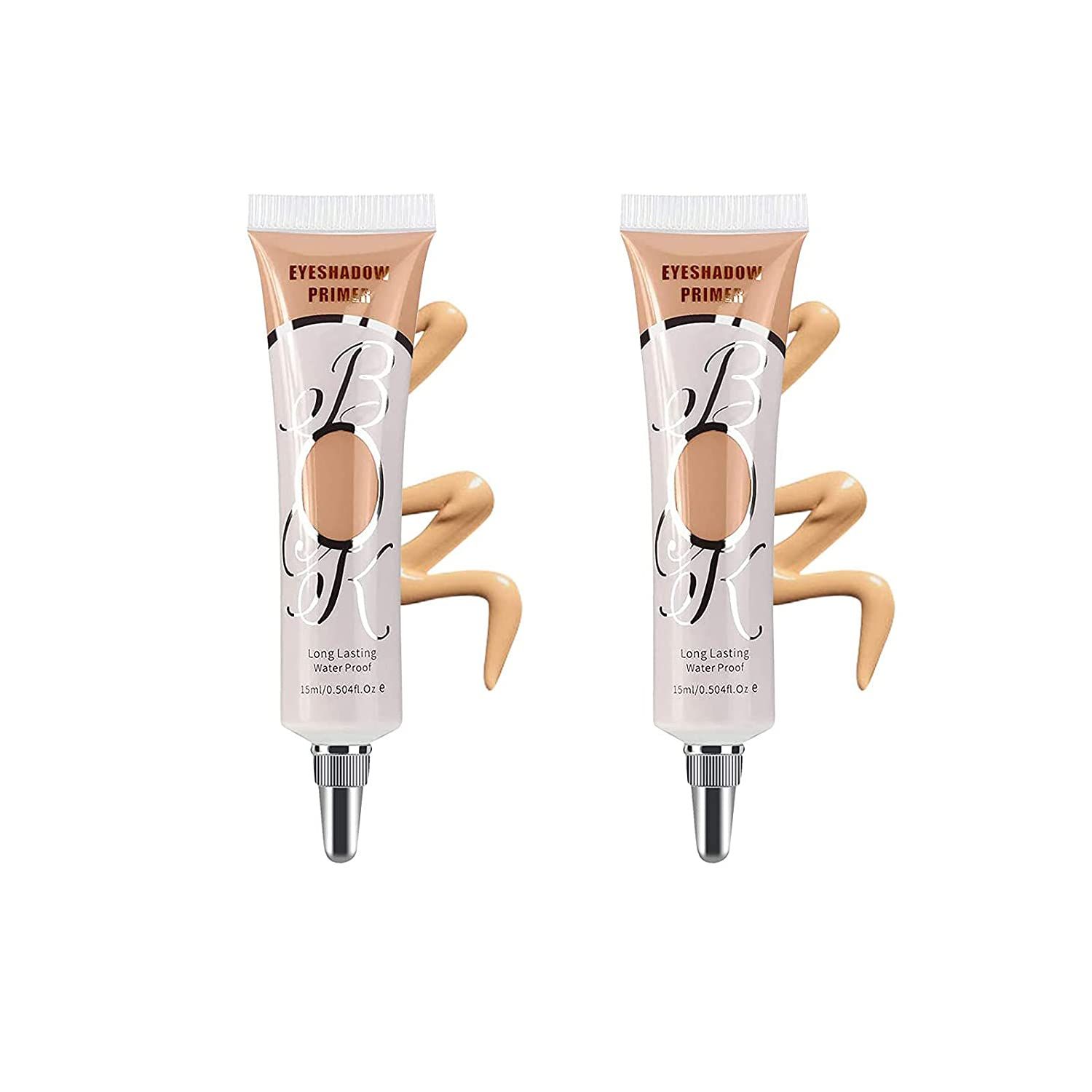 LOKFAR 2 Pack Matte Eyeshadow Primer for Oily Lids Black Eyeshadow No Crease Eye Primer Makeup Eyeshadow Base Waterproof &amp; Smudge-proof &amp; Long Lasting Cream Liquid Eye-shadow for All Shadows (Set C)