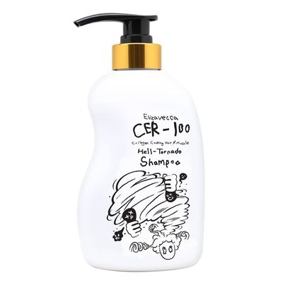 Elizavecca CER-100 Collagen Coating Hair A Muscle Hell-Tornado Shampoo 500ml16.9 fl.oz. - Hair Shampoo Especially for Oily hair | Hair Shampoo for oily hair scalp | K-Beauty