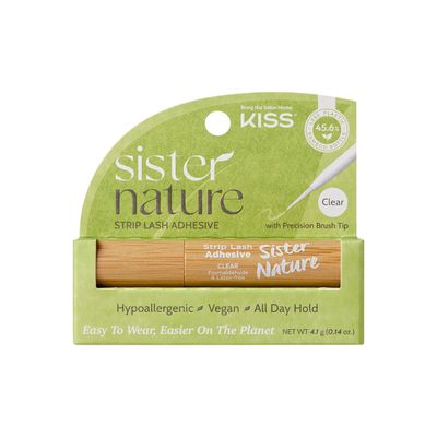 KISS Sister Nature, False Eyelashes, &#39;Sage&#39;, 12 mm, Includes 1 Pair of Lash, Contact Lens Friendly, Easy to Apply, Reusable Strip Lashes