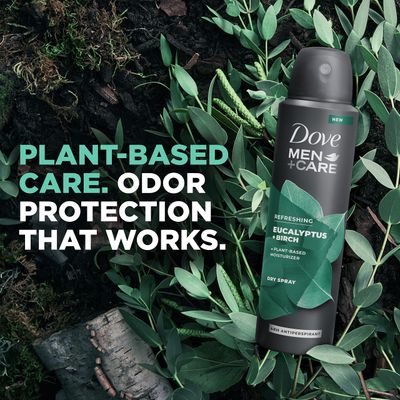 Dove MenCare Deodorant Spray Aluminum Free Deodorant Eucalyptus and Birch Naturally Derived Plant Based Mens Deodorant Moisturizer 4 oz 3 Count
