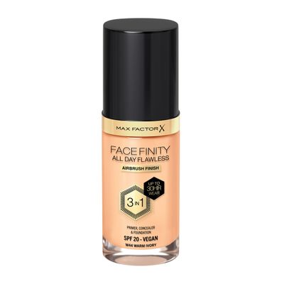 Max Factor Facefinity 3-in-1 All Day Flawless Liquid Foundation, SPF 20-44 Warm Ivory, 30 ml