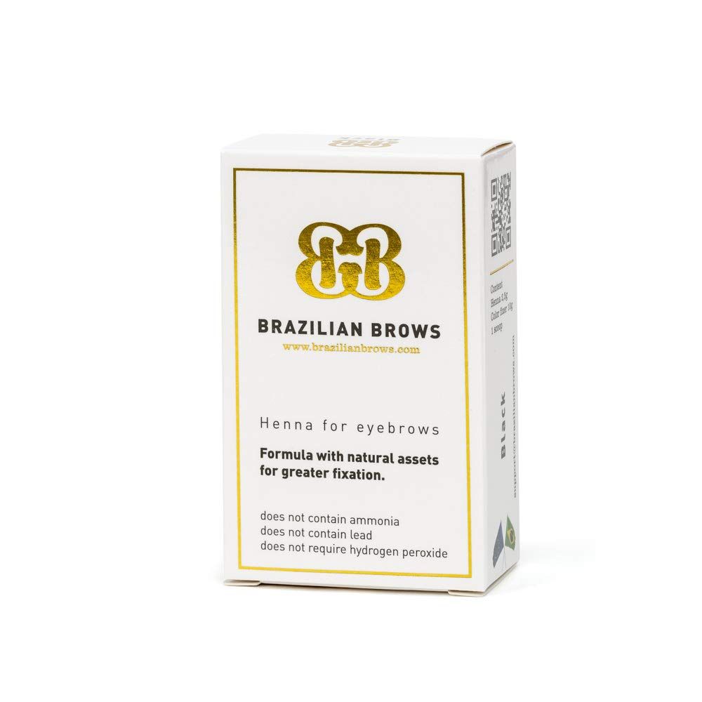 Brazilian Brows Eyebrow Henna Pack &amp; Tinting Kit - Dark Chestnut