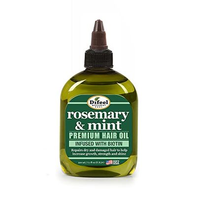 Difeel Rosemary and Mint Premium Hair Oil with Biotin 7.1 oz. - Natural Rosemary Oil for Hair Growth &amp; Biotin