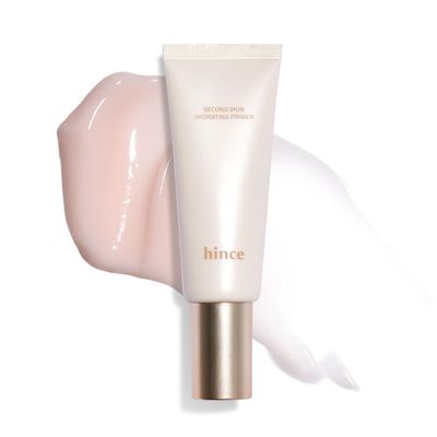 hince Second Skin Hydrating Primer - Makeup Boosting Moisturizing Primer for Lasting - Pore Coverage for Flawless Skin - Smooth &amp; Supple Skin, 1.35 fl.oz. Light pink