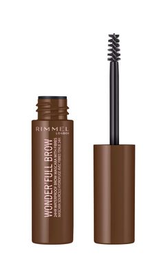 Rimmel London Wonder&#39;Full 24HR Eyebrow Mascara, Long-Wearing, Waterproof, Smudge-Proof, 002, Medium Brown, 0.04oz
