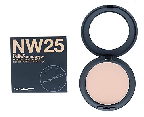 MAC Studio Fix Powder Plus Foundation - NW25 - Mid Tone Beige with Rosy Undertone for Light to Medium Skin (Neutral-warm) 15g  0.52oz