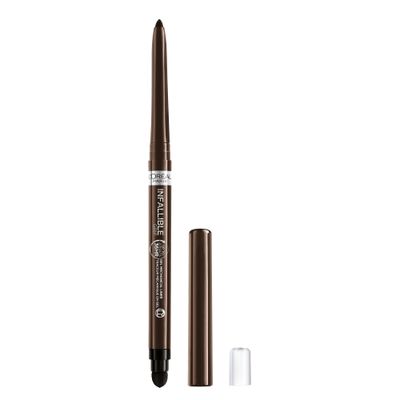 L&#39;Oreal Paris Infallible Grip Mechanical Gel Eyeliner Pencil, Smudge-Resistant, Waterproof Eye Makeup with Up to 36HR Wear, Brown Denim, 0.01 Oz