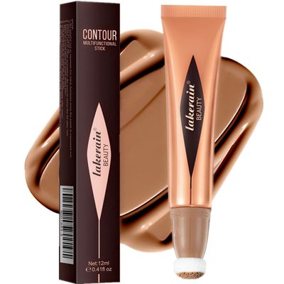 Go Ho Liquid Contour Wand,Liquid Bronzer Stick,Cream Face Bronze Concealer Contouring with Buildable Applicator,Easy to Blend &amp; Long Lasting &amp; Smooth Natural Matte Finish,05# Bronzer Liquid