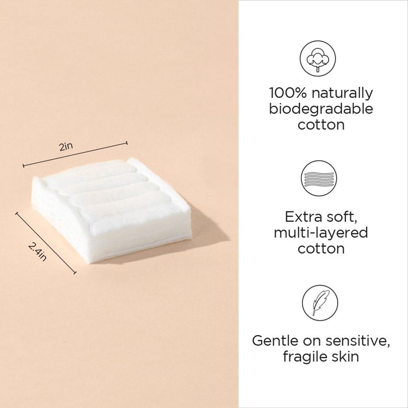 Diane Cotton Squares - 100% Real Cotton - Soft, Gentle on Face, Use for Makeup and Nail Polish Removal, Beauty Applicator - 160 Count (Pack of 1)