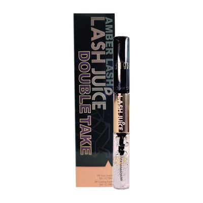 Lash Juice by Amber Lash, 3-in-1 Coating Essence and sealant for Eyelashes with Extensions and or Lift Perm, Protect and Nourish to Promote Healthy Eyelash 10ml  0.34 fl oz Total(Double Take)